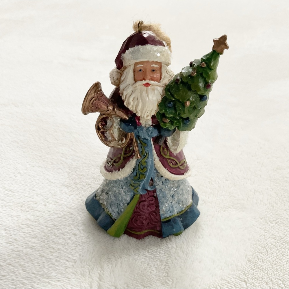 Jim Shore Heartwood Creek Santa Christmas Ornament Tree Horn 2019 #6004187
